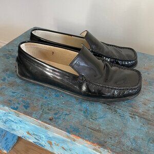Tod's Patent Leather Loafers Driving Shoes Womens 7 US